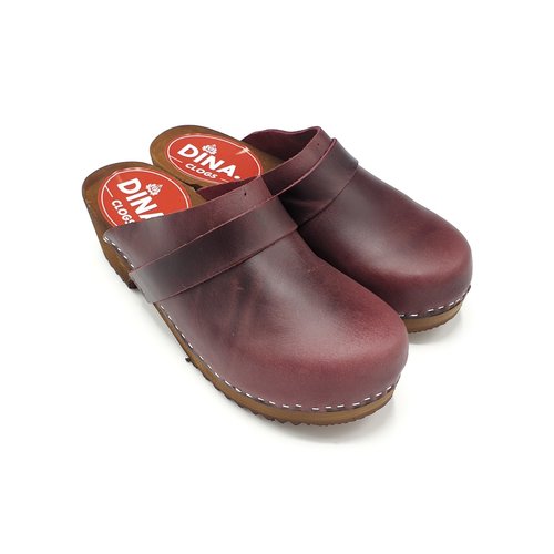 DINA DINA nubuck clogs Bordeaux Red