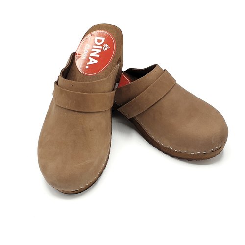 DINA DINA nubuck clogs Brown