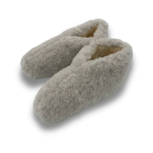 DINA slippers wool 100% natural GREY