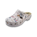 Ledi by Dina Medical clogs with PU sole - white with flowers