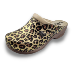 Medical clogs with PU sole - Leopard
