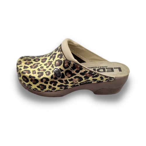 Ledi by Dina Medical clogs with PU sole - Leopard