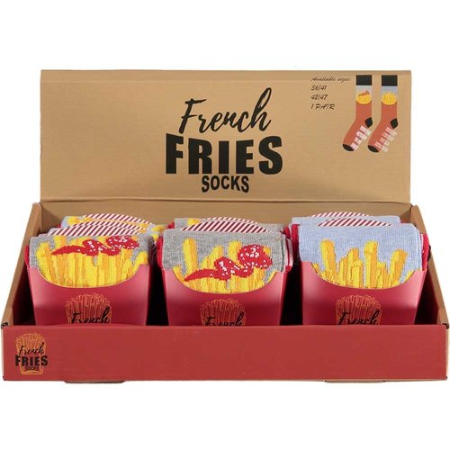 French fires socks in box(12pcs in display)