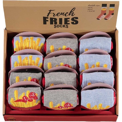 Friet sokken in box (12stuks per display)