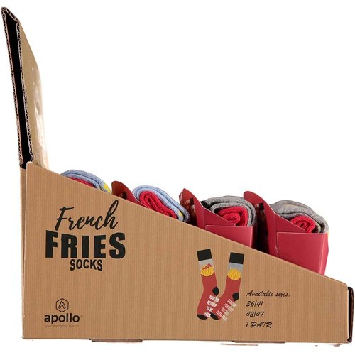 French fires socks in box(12pcs in display)
