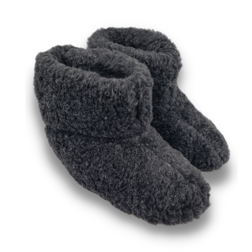 DINA slippers wool 100% natural BLACK