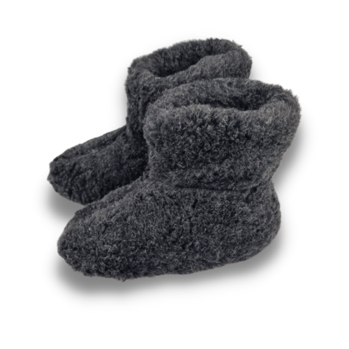 DINA slippers wool 100% natural BLACK