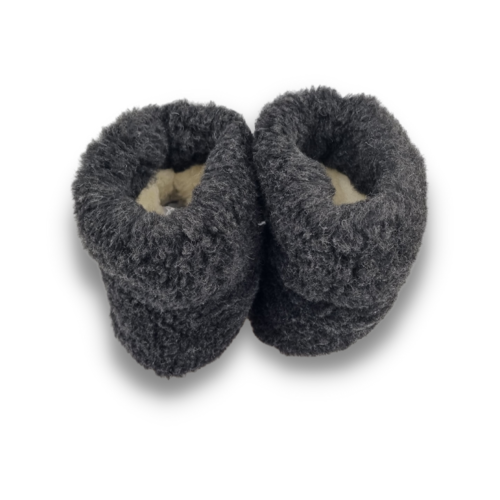 DINA slippers wool 100% natural BLACK