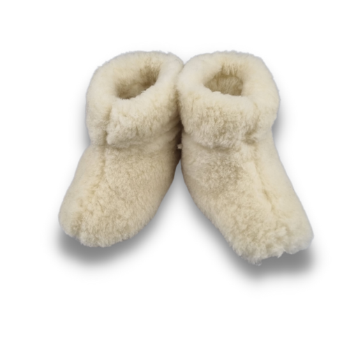 DINA slippers wool 100% natural Wool - White