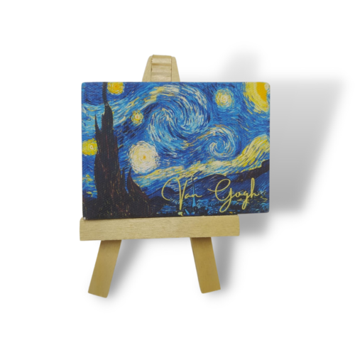 Canvas Van Gogh Starry Night op ezel