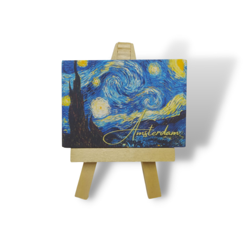 Canvas Van Gogh Starry Night Amsterdam on stand