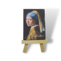 Canvas Vermeer - meisje met de parel - Amsterdam op ezel