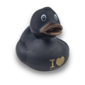 Dutch Ducky Badeend - I Love Amsterdam - zwart - 8cm