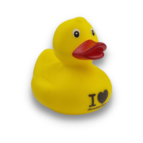 Dutch Ducky Dutch Ducky - I Love Amsterdam - yellow 8cm