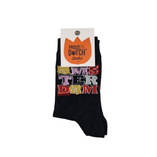 Socks AMS-TER-DAM  - Black