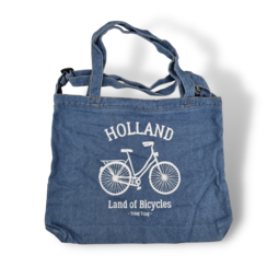 Amstel shopper bag light blue bike Holland