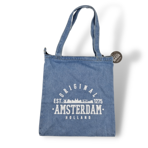 Amstel bags Amstel shoulderbag light blue skyline Amsterdam