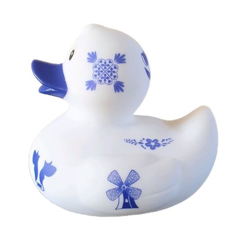 Dutch Ducky Duck Delftblue I Love Amsterdam - 8cm