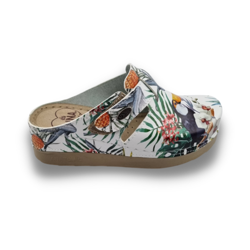 DINA PU clogs  - Tropical Toecan