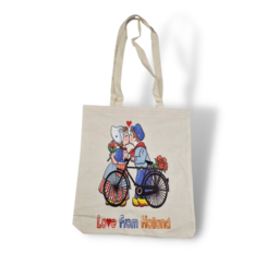 Canvas bag Love from Holland kissing couple