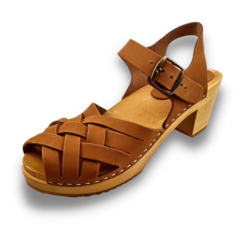 DINA heels Betty - cognac -  nubuck leer