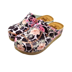 PU clogs  -  Bloomy Leopard