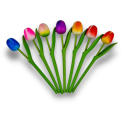 Tulp op steel 24cm - bestel hier per kleur (8 kleuren)