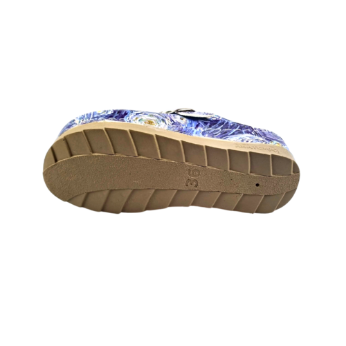DINA PU clogs  with buckle - van Gogh starry night