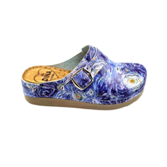 PU klompen met zacht voetbed - van gogh starry night