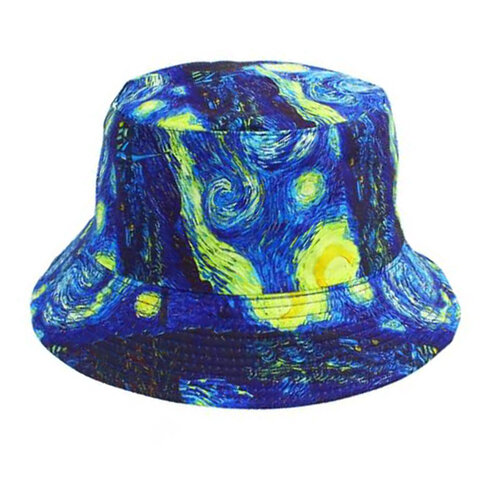 Sun hat Van Gogh starry night dark