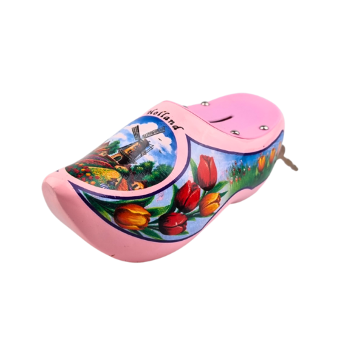 Money bank clog 15cm Pink