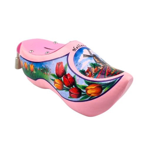 Money bank clog 15cm Pink