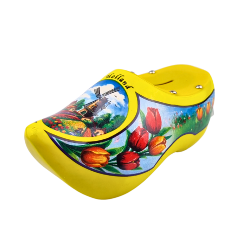 Money bank clog 15cm yellow