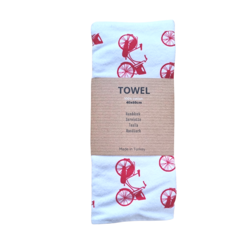 Toweltje Kitchen towel Red Bike