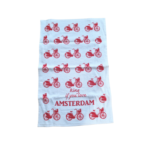 Toweltje Keukendoek Rood Fiets