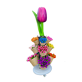 Tulpendisplay  gevuld  met houten tulpen