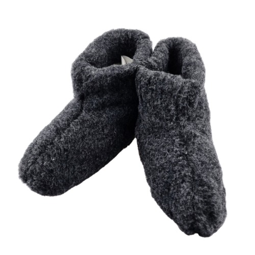 DINA slippers wool 100% natural antracite