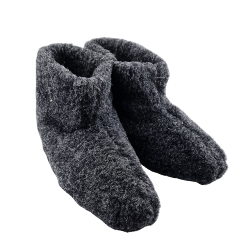 DINA slippers wool 100% natural antracite