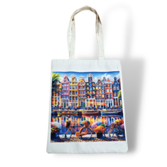 Canvas bag Colorful city