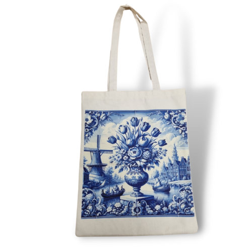 Canvas bag Delftblue tile