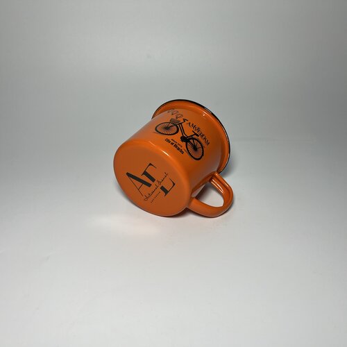 Enamel Mug Orange bike and balloons