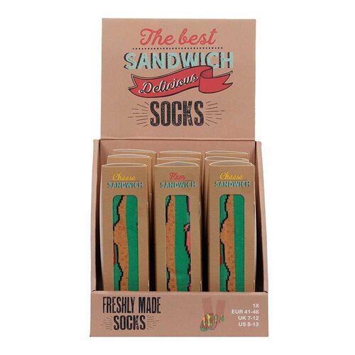 Sandwich socks in display (9pcs in display)
