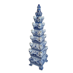 Pyramid tulip vase 5 parts 80cm high (3 colors in stock)