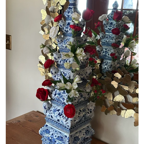 Piramide tulpenvaas 4-delig 80cm hoog (3 kleuren voorradig)