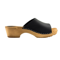 Sandals matt black nubuck leather -model 2024