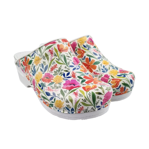 DINA Medical clogs with PU sole - flowerparty