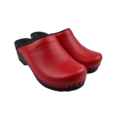 DINA Medical clogs with PU sole - red with black sole