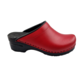 DINA Medical clogs with PU sole - red with black sole