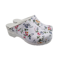 Medical clogs with PU sole - small flowers 2024