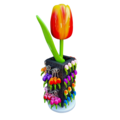 Tulips table display with tulip keyhangers and magnets